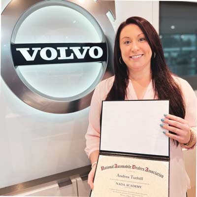 Andrea Tuthill,<br />
General Sales Manager at Lovering Volvo Meredith